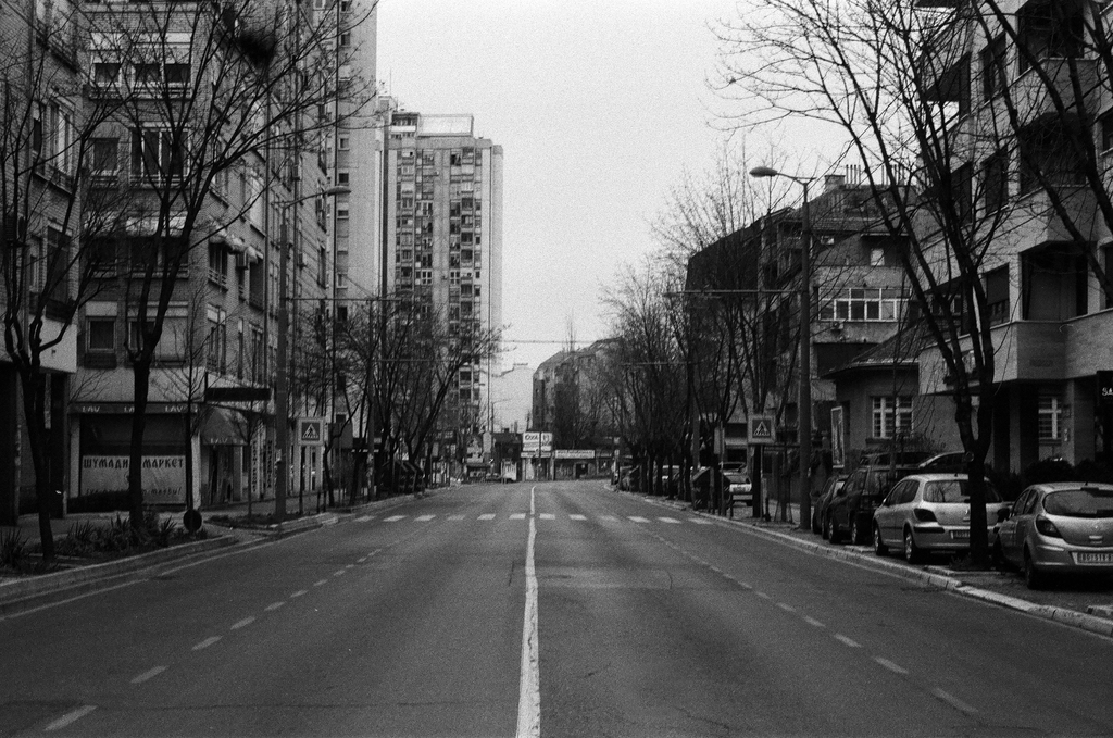 Empty Vojislava Ilića street Empty Vojislava Ilića street