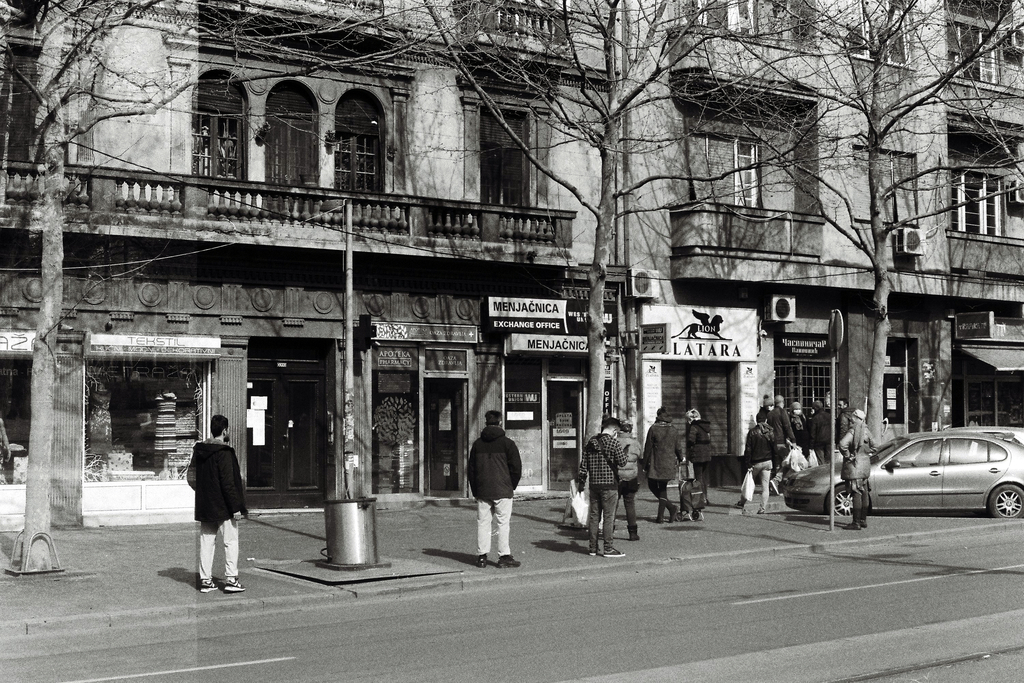 Line of people outside a pharmacy, Zvezdara Line of people outside a pharmacy, Zvezdara